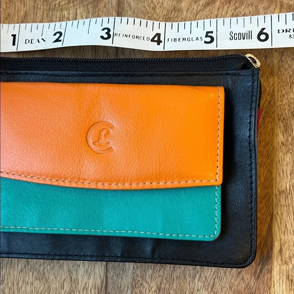 Multi Color Italian Leather Belt Wallet